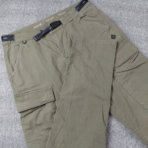 ROARK Campover Cargo Pants Mens 31 (Fit 32x30.5) Green Ripstop Belted Hiking